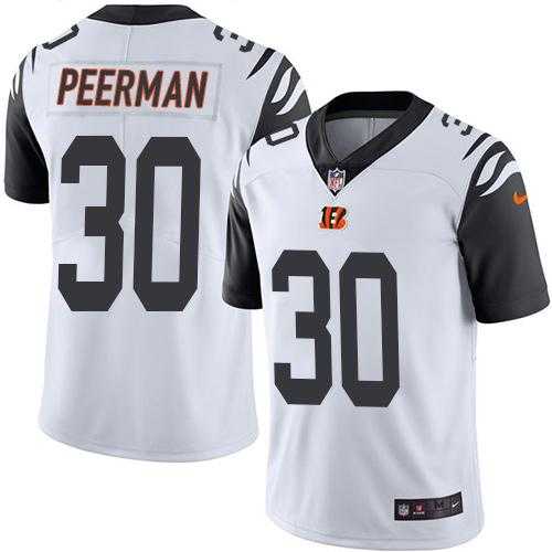 Nike Cincinnati Bengals #30 Cedric Peerman White Men's Stitched NFL Limited Rush Jersey Nike Cincinnati Bengals #30 Cedric Peerman White Men's Stitched NFL Limited Rush Jersey