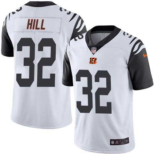 Nike Cincinnati Bengals #32 Jeremy Hill White Men's Stitched NFL Limited Rush Jersey
