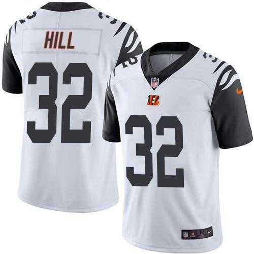 Nike Cincinnati Bengals #32 Jeremy Hill White Men's Stitched NFL Limited Rush Jersey Nike Cincinnati Bengals #32 Jeremy Hill White Men's Stitched NFL Limited Rush Jersey
