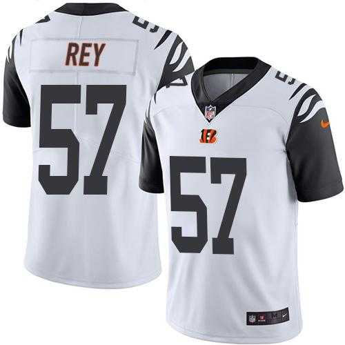 Nike Cincinnati Bengals #57 Vincent Rey White Men's Stitched NFL Limited Rush Jersey