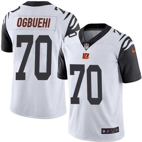 Nike Cincinnati Bengals #70 Cedric Ogbuehi White Men's Stitched NFL Limited Rush Jersey