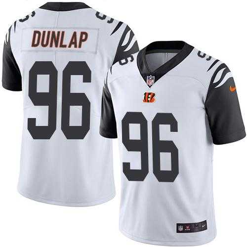 Nike Cincinnati Bengals #96 Carlos Dunlap White Men's Stitched NFL Limited Rush Jersey