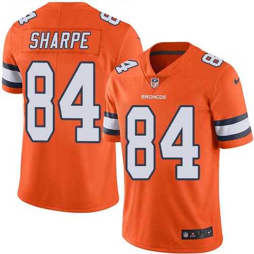 Nike Denver Broncos #84 Shannon Sharpe Orange Men's Stitched NFL Limited Rush Jersey