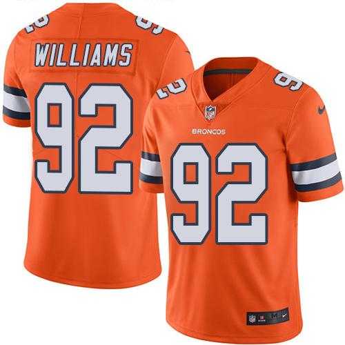Nike Denver Broncos #92 Sylvester Williams Orange Men's Stitched NFL Limited Rush Jersey