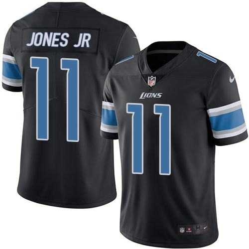 Nike Detroit Lions #11 Marvin Jones Jr Black Men's Stitched NFL Limited Rush Jersey