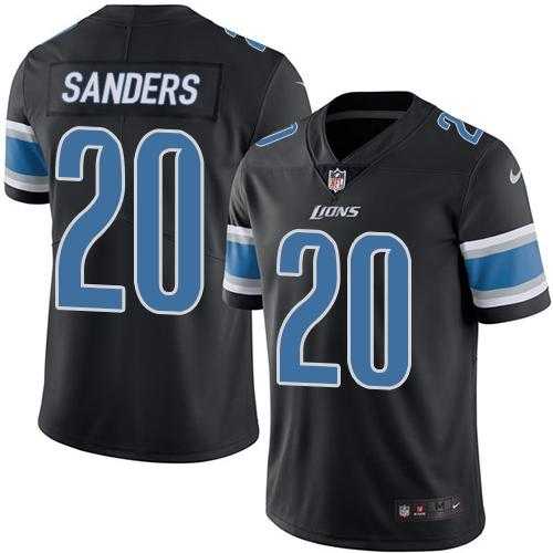Nike Detroit Lions #20 Barry Sanders Black Men's Stitched NFL Limited Rush Jersey Nike Detroit Lions #20 Barry Sanders Black Men's Stitched NFL Limited Rush Jersey