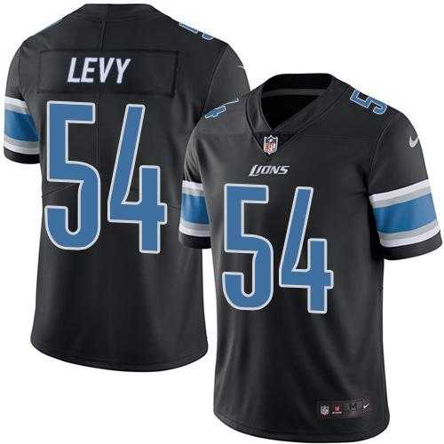 Nike Detroit Lions #54 DeAndre Levy Black Men's Stitched NFL Limited Rush Jersey