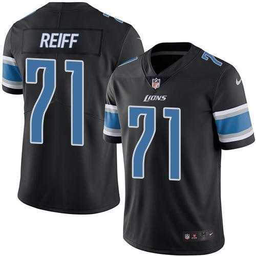 Nike Detroit Lions #71 Riley Reiff Black Men's Stitched NFL Limited Rush Jersey