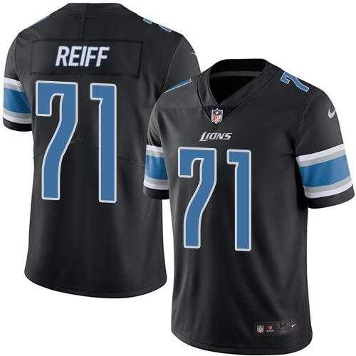 Nike Detroit Lions #71 Riley Reiff Black Men's Stitched NFL Limited Rush Jersey