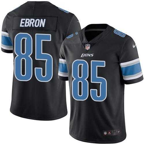 Nike Detroit Lions #85 Eric Ebron Black Men's Stitched NFL Limited Rush Jersey