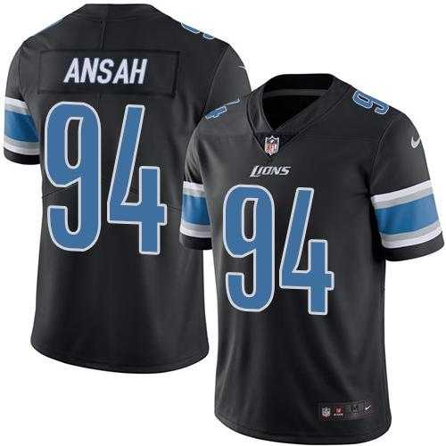 Nike Detroit Lions #94 Ziggy Ansah Black Men's Stitched NFL Limited Rush Jersey