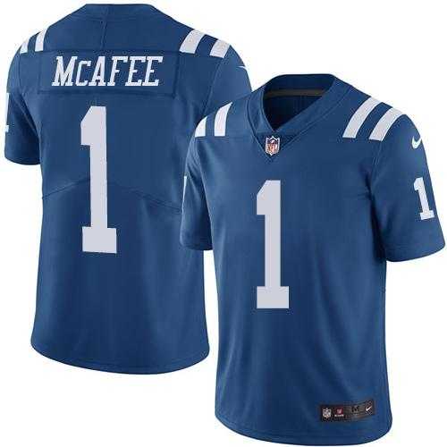 Nike Indianapolis Colts #1 Pat McAfee Royal Blue Men's Stitched NFL Limited Rush Jersey