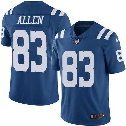 Nike Indianapolis Colts #83 Dwayne Allen Royal Blue Men's Stitched NFL Limited Rush Jersey