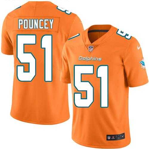 Nike Miami Dolphins #51 Mike Pouncey Orange Men's Stitched NFL Limited Rush Jersey Nike Miami Dolphins #51 Mike Pouncey Orange Men's Stitched NFL Limited Rush Jersey