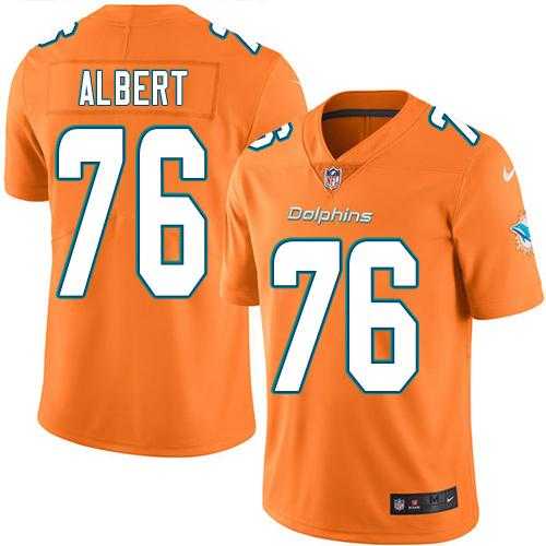 Nike Miami Dolphins #76 Branden Albert Orange Men's Stitched NFL Limited Rush Jersey Nike Miami Dolphins #76 Branden Albert Orange Men's Stitched NFL Limited Rush Jersey