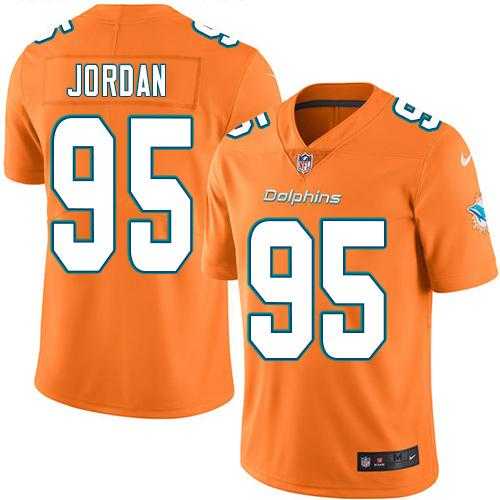 Nike Miami Dolphins #95 Dion Jordan Orange Men's Stitched NFL Limited Rush Jersey