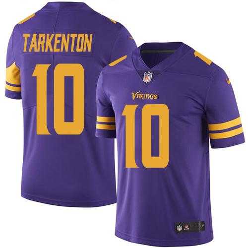 Nike Minnesota Vikings #10 Fran Tarkenton Purple Men's Stitched NFL Limited Rush Jersey