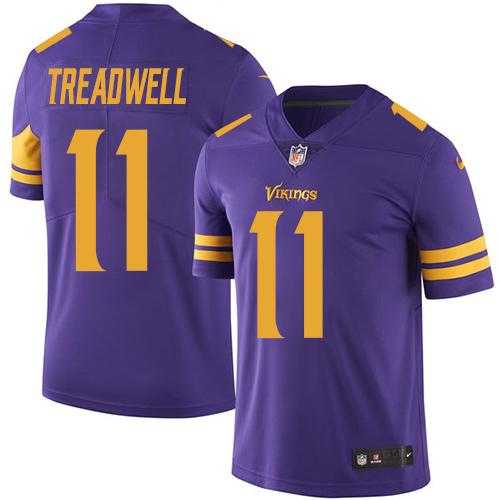 Nike Minnesota Vikings #11 Laquon Treadwell Purple Men's Stitched NFL Limited Rush Jersey