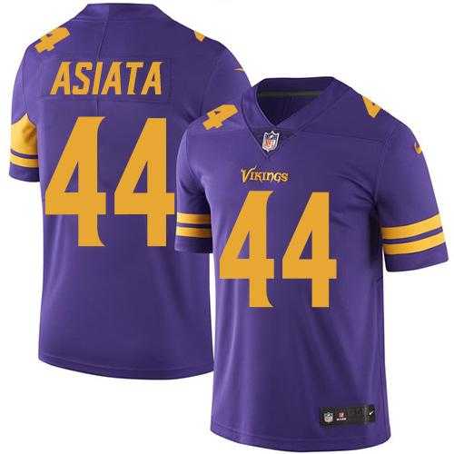 Nike Minnesota Vikings #44 Matt Asiata Purple Men's Stitched NFL Limited Rush Jersey