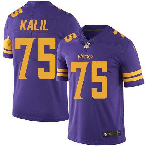 Nike Minnesota Vikings #75 Matt Kalil Purple Men's Stitched NFL Limited Rush Jersey