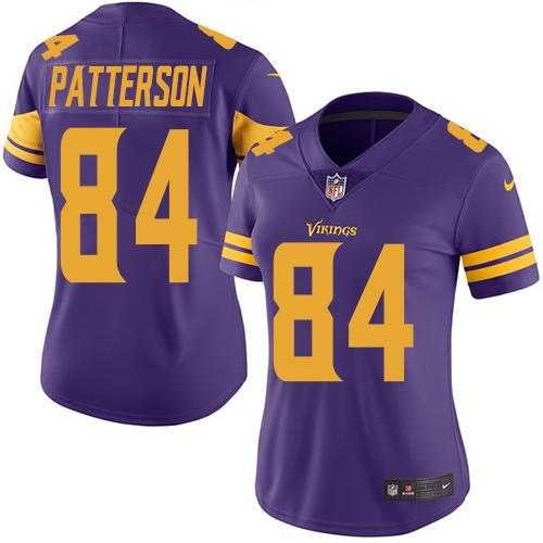 Women's Nike Minnesota Vikings #84 Cordarrelle Patterson Purple Stitched NFL Limited Rush Jersey
