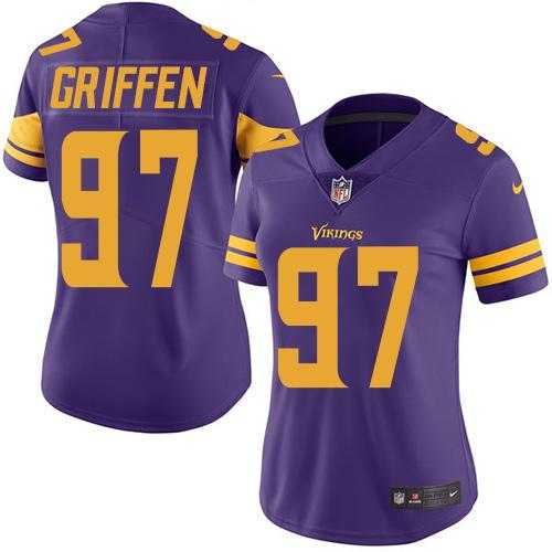 Women's Nike Minnesota Vikings #97 Everson Griffen Purple Stitched NFL Limited Rush Jersey
