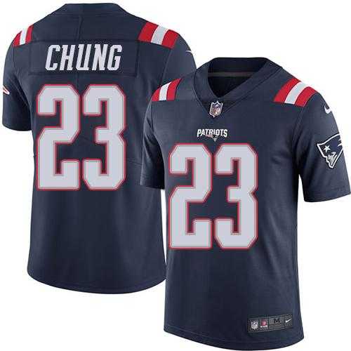 Nike New England Patriots #23 Patrick Chung Navy Blue Men's Stitched NFL Limited Rush Jersey