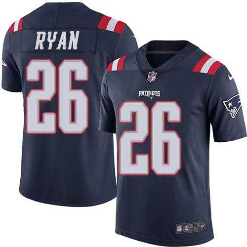 Nike New England Patriots #26 Logan Ryan Navy Blue Men's Stitched NFL Limited Rush Jersey