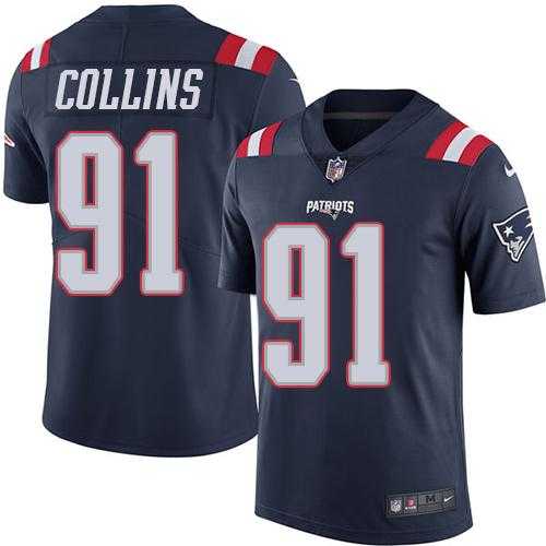 Nike New England Patriots #91 Jamie Collins Navy Blue Men's Stitched NFL Limited Rush Jersey