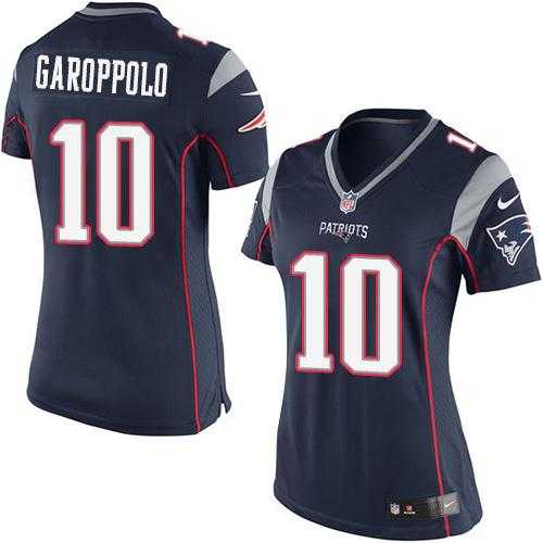 Women's Nike New England Patriots #10 Jimmy Garoppolo Navy Blue Team Color Stitched NFL New Elite Jersey