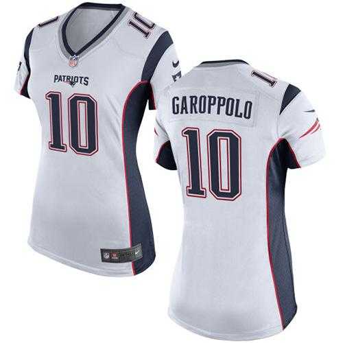 Women's Nike New England Patriots #10 Jimmy Garoppolo White Stitched NFL New Elite Jersey