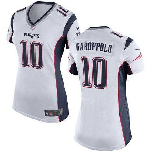 Women's Nike New England Patriots #10 Jimmy Garoppolo White Stitched NFL New Elite Jersey Women's Nike New England Patriots #10 Jimmy Garoppolo White Stitched NFL New Elite Jersey