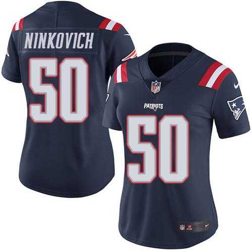 Women's Nike New England Patriots #50 Rob Ninkovich Navy Blue Stitched NFL Limited Rush Jersey Women's Nike New England Patriots #50 Rob Ninkovich Navy Blue Stitched NFL Limited Rush Jersey