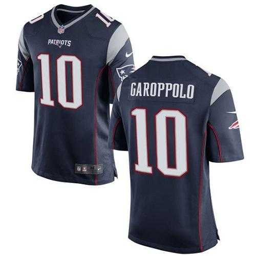 Youth Nike New England Patriots #10 Jimmy Garoppolo Navy Blue Team Color Stitched NFL New Elite Jersey