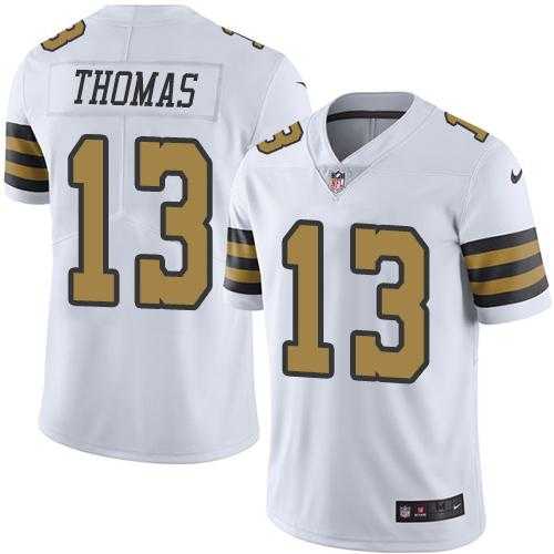 Nike New Orleans Saints #13 Michael Thomas White Men's Stitched NFL Limited Rush Jersey