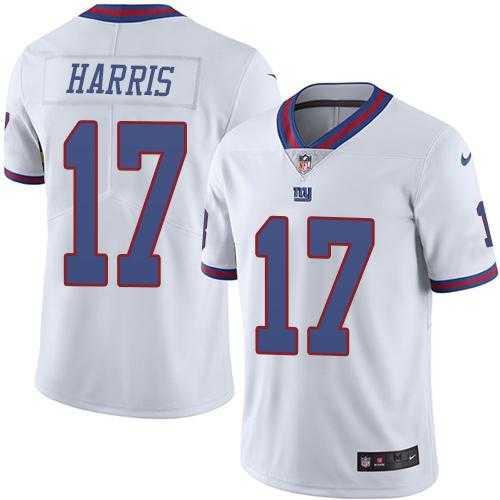 Nike New York Giants #17 Dwayne Harris White Men's Stitched NFL Limited Rush Jersey
