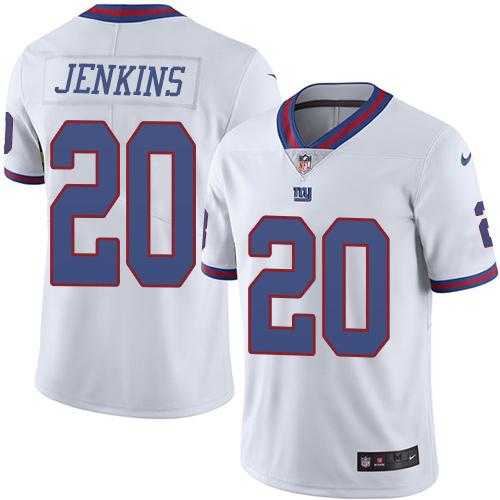 Nike New York Giants #20 Janoris Jenkins White Men's Stitched NFL Limited Rush Jersey