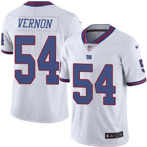Nike New York Giants #54 Olivier Vernon White Men's Stitched NFL Limited Rush Jersey