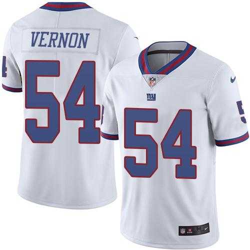 Nike New York Giants #54 Olivier Vernon White Men's Stitched NFL Limited Rush Jersey Nike New York Giants #54 Olivier Vernon White Men's Stitched NFL Limited Rush Jersey