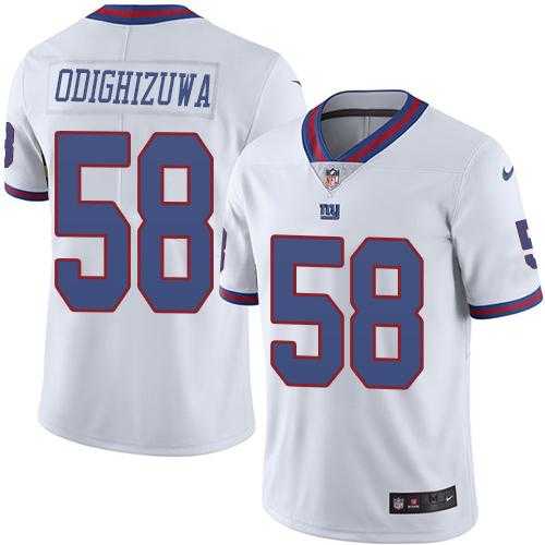 Nike New York Giants #58 Owa Odighizuwa White Men's Stitched NFL Limited Rush Jersey