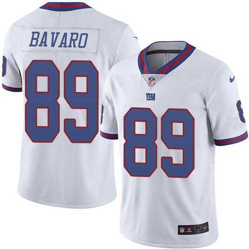 Nike New York Giants #89 Mark Bavaro White Men's Stitched NFL Limited Rush Jersey