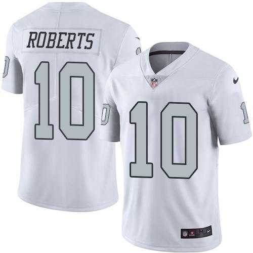 Nike Oakland Raiders #10 Seth Roberts White Men's Stitched NFL Limited Rush Jersey
