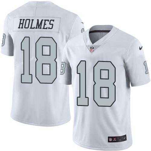 Nike Oakland Raiders #18 Andre Holmes White Men's Stitched NFL Limited Rush Jersey Nike Oakland Raiders #18 Andre Holmes White Men's Stitched NFL Limited Rush Jersey