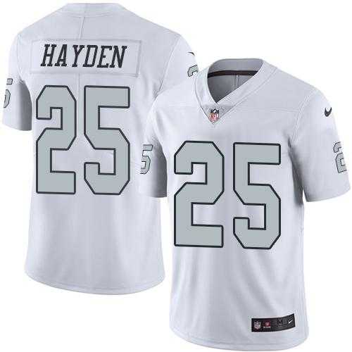 Nike Oakland Raiders #25 D.J. Hayden White Men's Stitched NFL Limited Rush Jersey