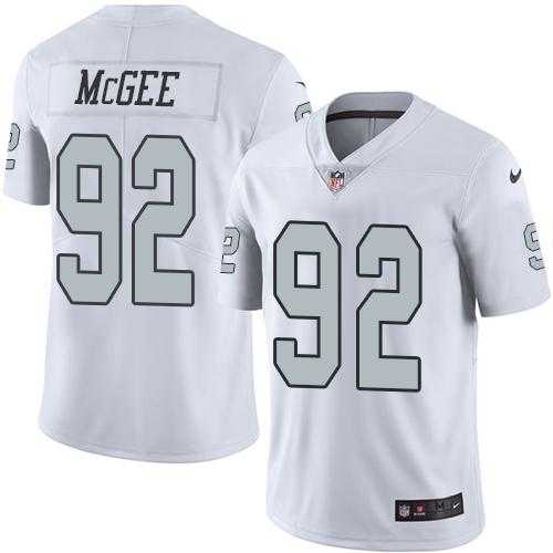 Nike Oakland Raiders #92 Stacy McGee White Men's Stitched NFL Limited Rush Jersey