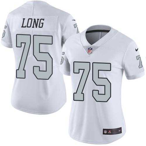Women's Nike Oakland Raiders #75 Howie Long White Stitched NFL Limited Rush Jersey