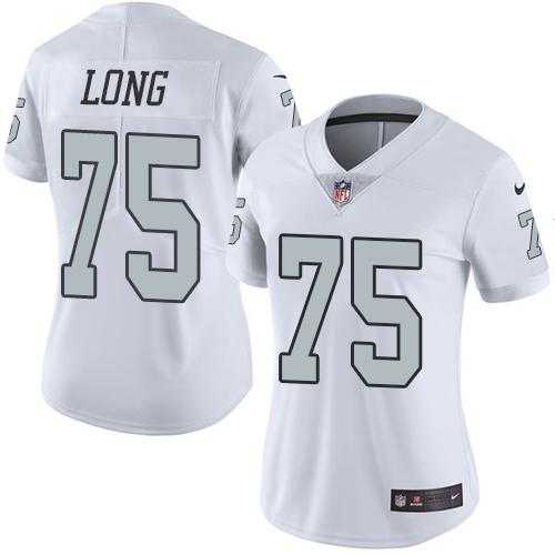 Women's Nike Oakland Raiders #75 Howie Long White Stitched NFL Limited Rush Jersey Women's Nike Oakland Raiders #75 Howie Long White Stitched NFL Limited Rush Jersey