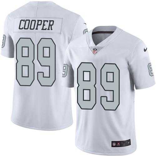 Youth Nike Oakland Raiders #89 Amari Cooper White Stitched NFL Limited Rush Jersey