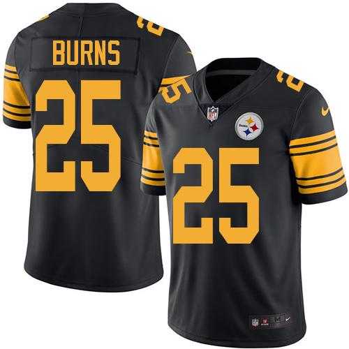 Youth Nike Pittsburgh Steelers #25 Artie Burns Black Stitched NFL Limited Rush Jersey