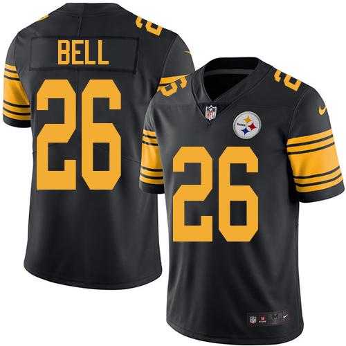Youth Nike Pittsburgh Steelers #26 Le'Veon Bell Black Stitched NFL Limited Rush Jersey